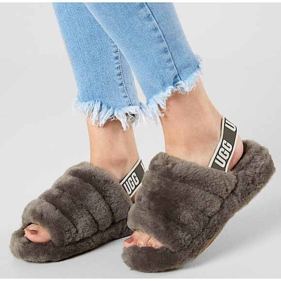 UGG Oh Yeah Slingback Slides Platform Puff Sandals Slippers - Picture 2 of 13